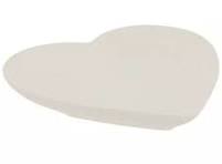 WHITE HEART-SHAPED TRAY