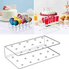 CLEAR RECTANGLE ACRYLIC 15 HOLE CAKE POP STAND