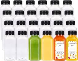 250ML SQAURE CLEAR EMPTY PLASTIC JUICE BOTTLES