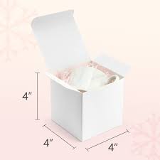 4" X 4" X 4" WHITE/KRAFT CAKE BOX