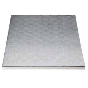 CAKE DRUM SQUARE 12" SILVER