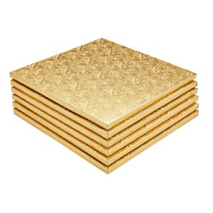 CAKE DRUM SQUARE 6" GOLD