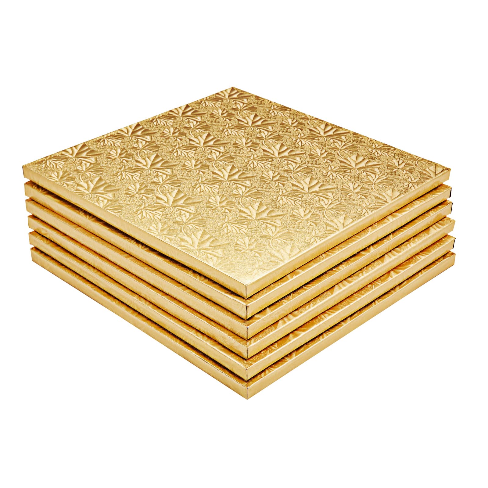 CAKE DRUM SQUARE 6" GOLD