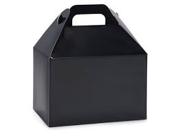 BLACK GABLE/BARN BOX 6.37" X 4"X 3.5" (MED)