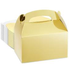 GOLD GABLE/BARN BOX 6.37" X 4"X 3.5" (MED)