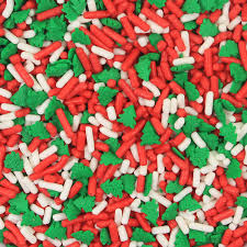 DT CHRISTMAS SPRINKLES MIX #3 CHRISTMAS TREE, CANDY CANES, JIMMIES AND BEADS (SDA-05)