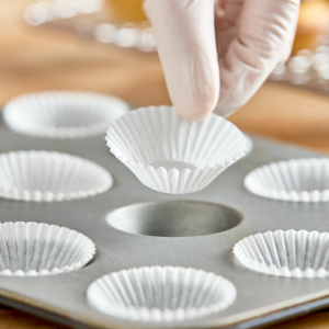 1/8 3.5" FLUTED BAKING CUP LINERS WHITE