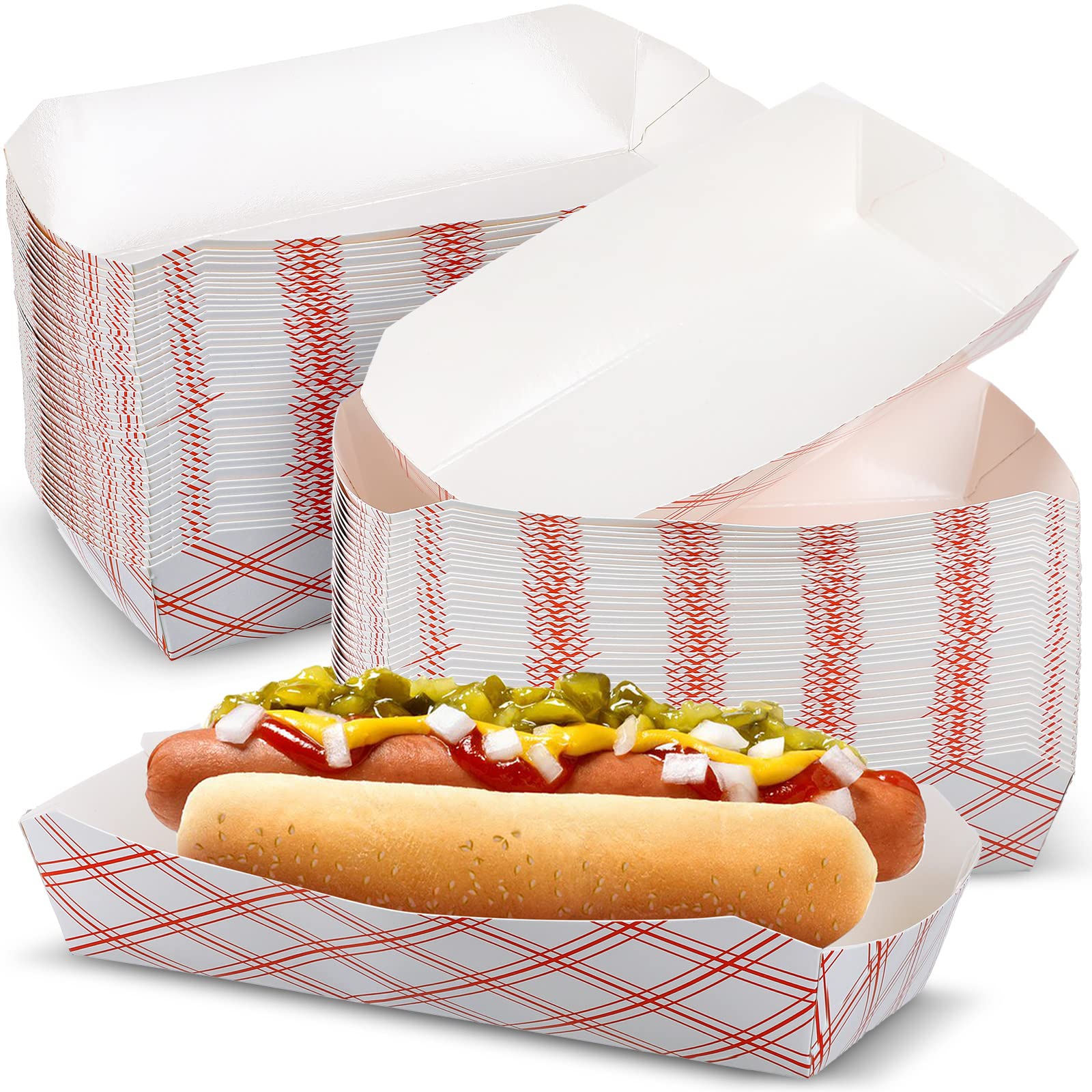 HOT DOG RED/WHITE TRAY