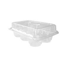 CLEAR PET 6 WELL MUFFIN HIGH DOME TRAY (PC556)