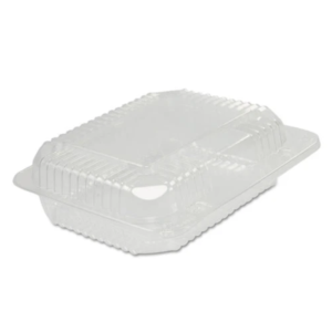5" X 7" CLEAR 1PT PLASTIC HINGED LID PLASTIFAR 16112