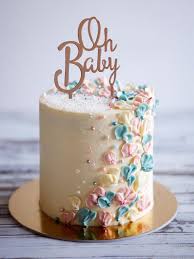MIRROR ROSE GOLD OH BABY CAKE TOPPER
