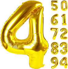 40" GOLD BALLOON NUMBER 4