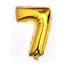 40" GOLD BALLOON NUMBER 7