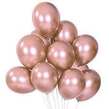 10" 1.8G LATEX BALLOON ROSE GOLD 50CT