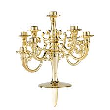 GOLD CANDLESTICK TOPPER W/CANDLES 1PC