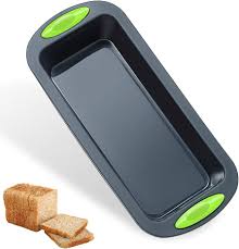 DARK GREEN/RED HANDLE SILICONE LOAF PAN