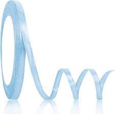 SATIN 1/4" RIBBON - BABY BLUE