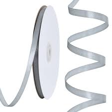 SATIN 1/4" RIBBON - SILVER