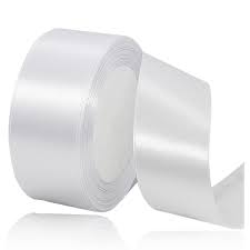 SATIN 1.5" RIBBON - WHITE