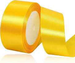 SATIN 1.5" RIBBON - BRIGHT YELLOW