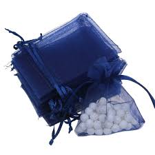 ORGANZA BAG - NAVY 7X9CM