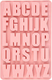 SILICONE CHOCOLATE LETTER MOLD - PINK