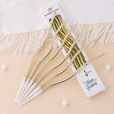 CURVE CANDLE- GOLD PLATED COLOR
