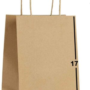 13"X7"X17" BROWN PAPER BAG WITH HANDLE JMF11030