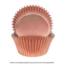 CUPCAKE LINERS MINI ROSE GOLD 1000CT