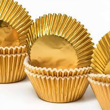 CUPCAKE LINERS MINI GOLD 100CT