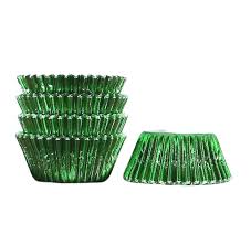 CUPCAKE LINERS MINI GREEN 100CT