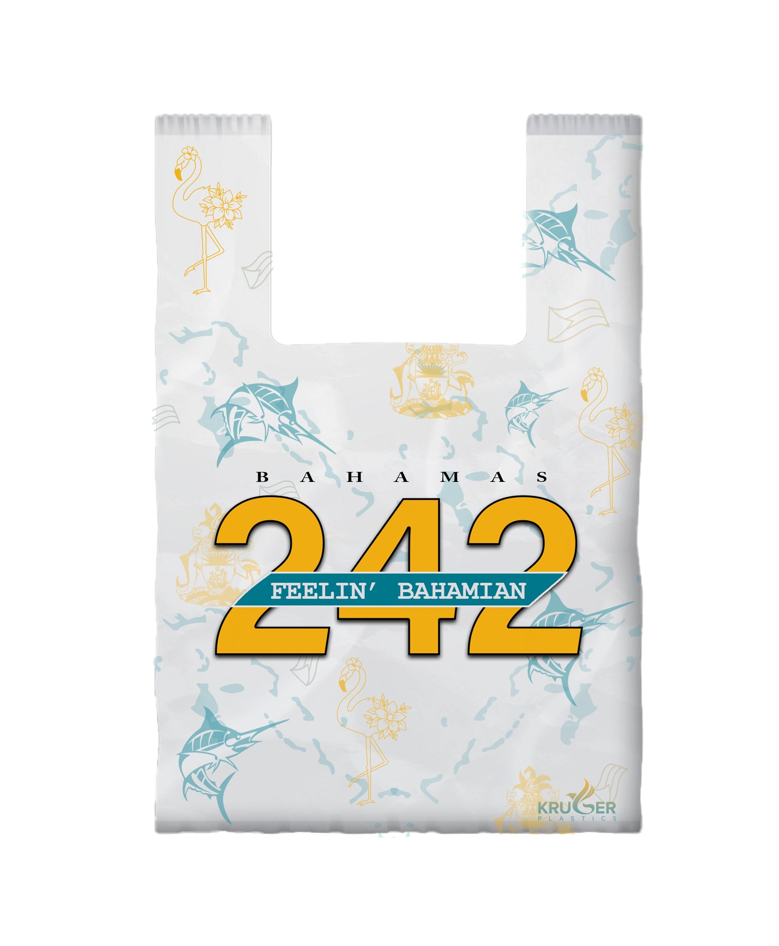 COMPOSTABLE TS BAG 242 ISLANDS 3 COLORS - LARGE 19" X 20" (12" X 7" X 20")