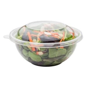 32OZ CLEAR PLASTIC PET BOWLS W/LIDS 1000ML (0801-5)