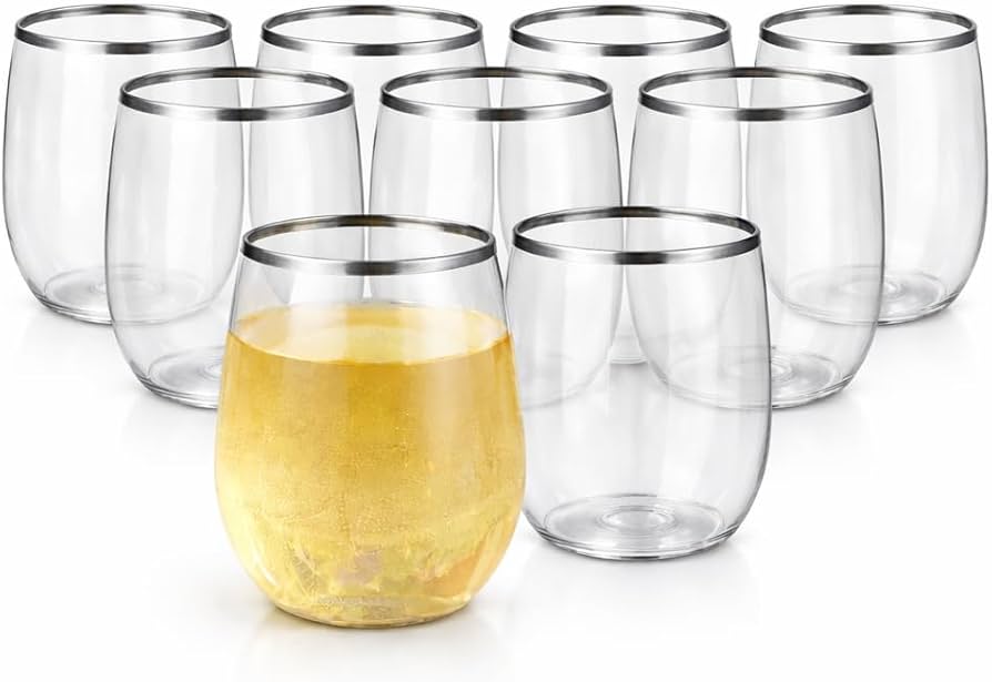 6 OZ STEMLESS SILVER CUP (PET-06) 100CT