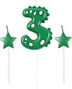 ICON BIRTHDAY PICK CANDLE 3CT DINOSAUR & STAR