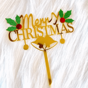 CHRISTMAS LEAF/BELL/MERRY CHRISTMAS TOPPER
