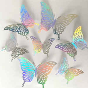 12PC MULTICOLOR BUTTERFLY CAKE TOPPER