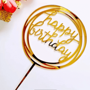 HBD TOPPER GOLD  MULTI-ROUND HAPPY BIRTHDAY-17